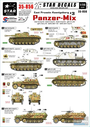 SRD35856 1:35 Star Decals - Panzer Mix East Prussia-Koenigsburg #3