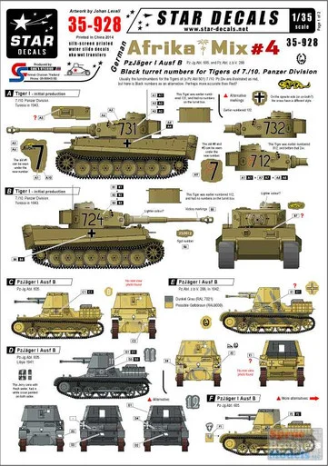 SRD35928 1:35 Star Decals - German Afrika Mix #4