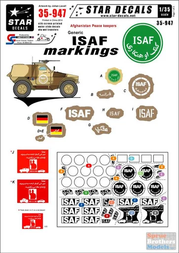 SRD35947 1:35 Star Decals - Generic ISAF Markings