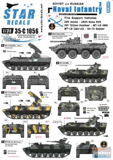 SRD35C1056 1:35 Star Decals - Soviet & Russian Naval Infantry Part 3