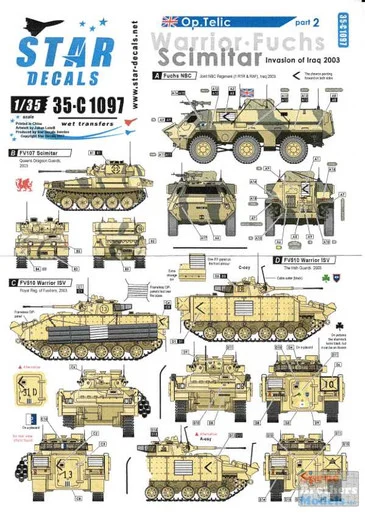 SRD35C1097 1:35 Star Decals Operation Telic Part 2: Warrior Fuchs Scimitar