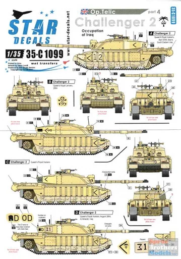 SRD35C1099 1:35 Star Decals Operation Telic Part 4: Challenger 2 - Occupation of Iraq