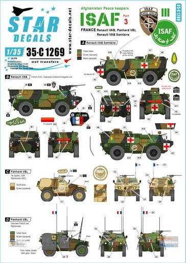 SRD35C1269 1:35 Star Decals - Afghanistan Peacekeepers - ISAF #3 France