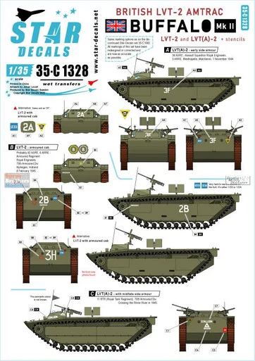 SRD35C1328 1:35 Star Decals - British LVT-2 Buffalo Mk.II