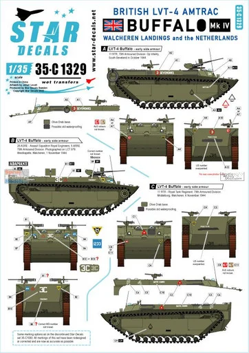 SRD35C1329 1:35 Star Decals - British LVT-4 Buffalo Mk.IV