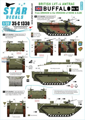 SRD35C1330 1:35 Star Decals - British LVT-4 Buffalo Mk.IV
