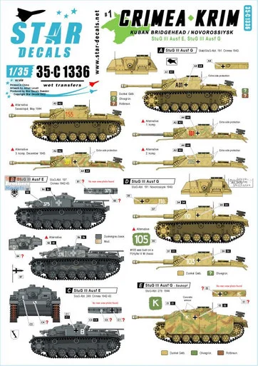 SRD35C1336 1:35 Star Decals - Crimea-Krim #1 Kuban bridgehead and Novorossiysk
