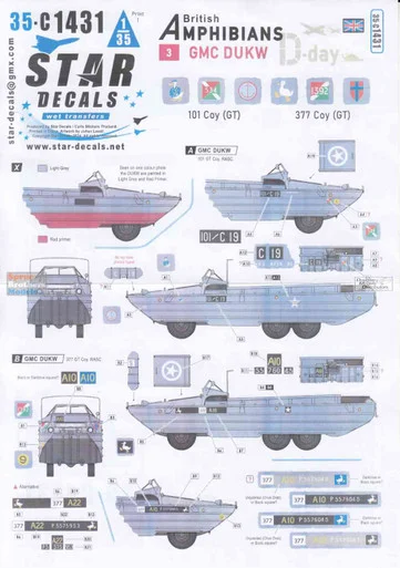 SRD35C1431 1:35 Star Decals British Amphibians #3: GMC DUKW