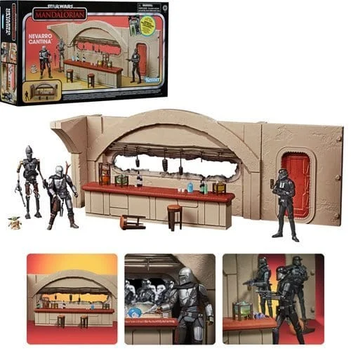 Star Wars The Vintage Collection Nevarro Cantina Playset with Imperial Death Trooper Action Figure - Hasbro
