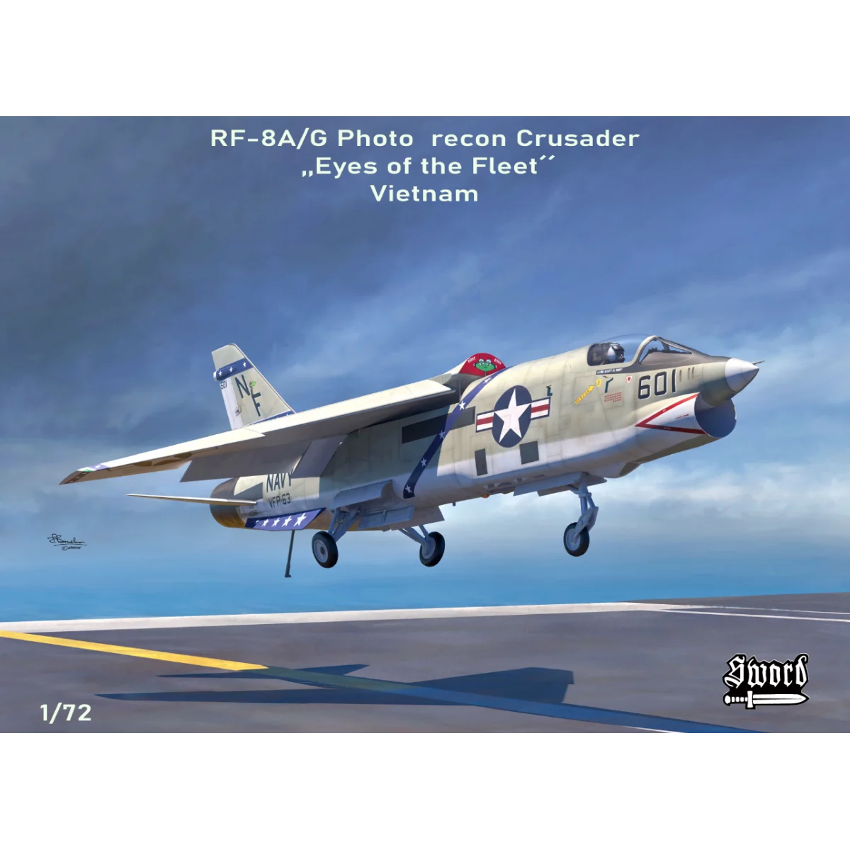 RF-8A/G Photo-Recon Crusader 'Eyes of the Fleet' Vietnam New version of our model with new sprue of the wing in the extended pos