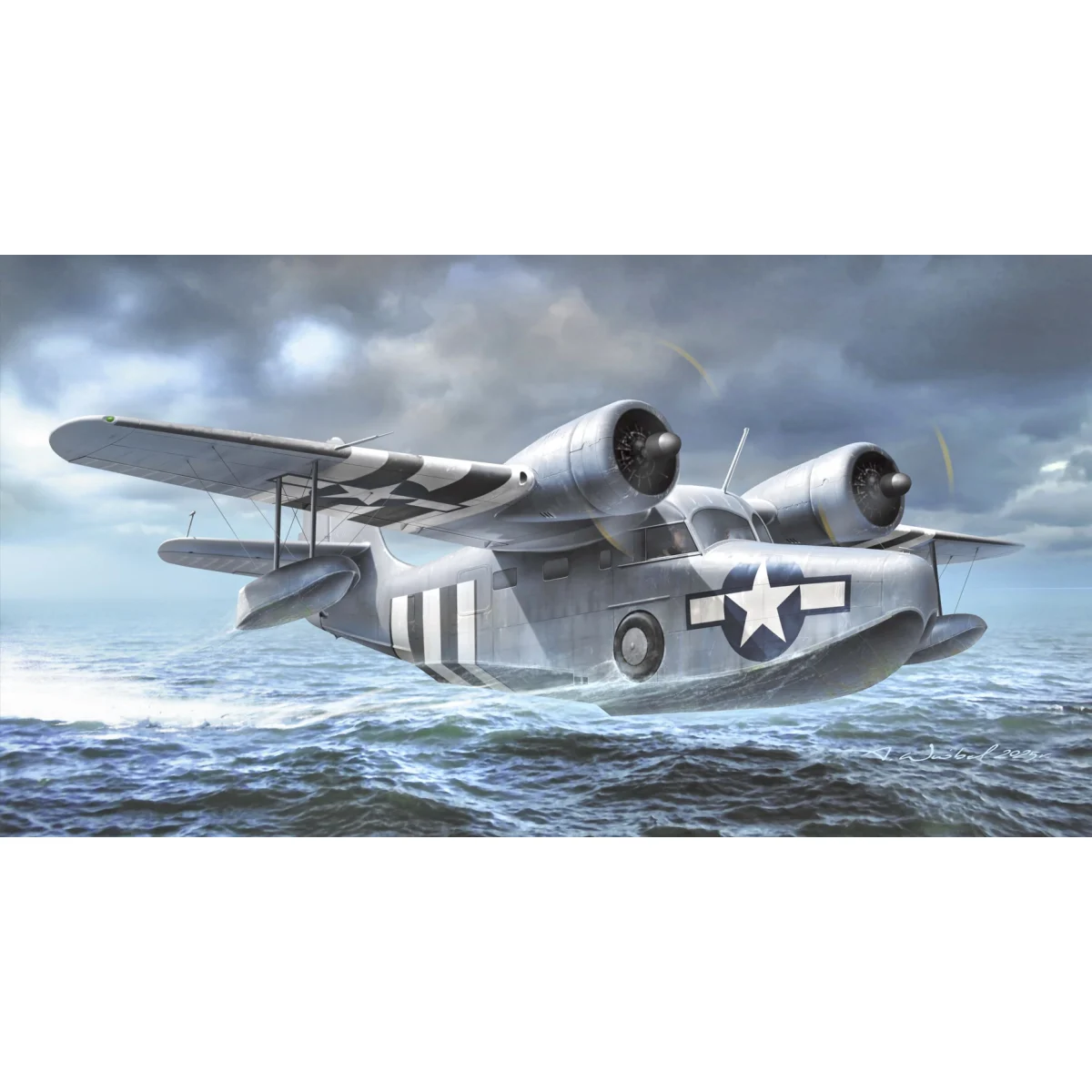 Grumman JRF GooseNew version of our model with new sprue of the clear parts and details.The model includes decals for 4 markings - Sword