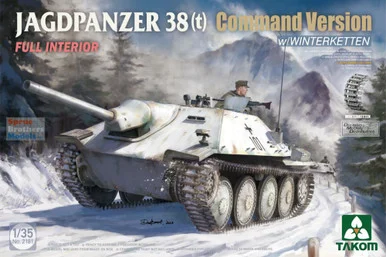 TAK02181 1:35 Takom Jagdpanzer 38(t) Command Version with Winterkretten [Full Interior]