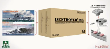 TAK06018W 1:350 Takom Destroyer2 Box (Takom Soviet Destroyer PR.7 Gremyashchiy 1942 & Type 7 Destroyer Anshan Class & SY-1 Missile Launcher)