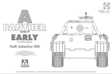 1/35 Takom WWII German medium Tank Sd.Kfz.171 Panther A early production w/ full interior kit