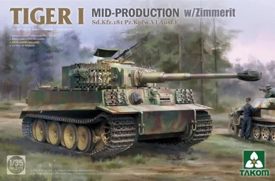 1/35 Takom Tiger I Mid Production w/Zimmerit Plastic Model Kit