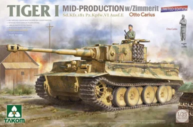 1/35 Takom Tiger I Mid Production Ausf. E w/Zimmerit Plastic Model Kit