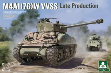 1/35 Takom M4A1(76)W VVSS Late Production Plastic Model Kit