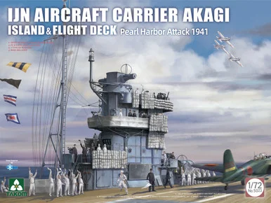 1/72 Takom IJN Aircraft Carrier Akagi Island & Flight Deck Plastic Model Kit