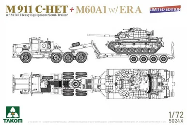 1/72 Takom M911 C-HET w/M747 & M60A1 w/ERA Plastic Model Kit