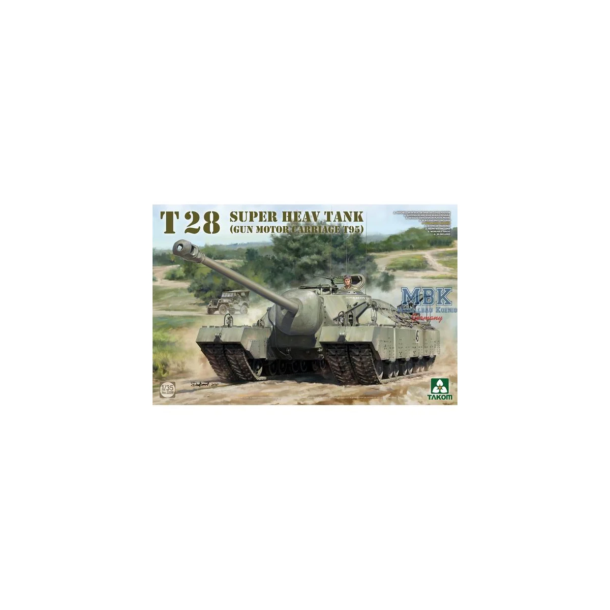 T28 SUPER HEAVY TANK (Gun Motor Carriage T95) Model kit - Takom