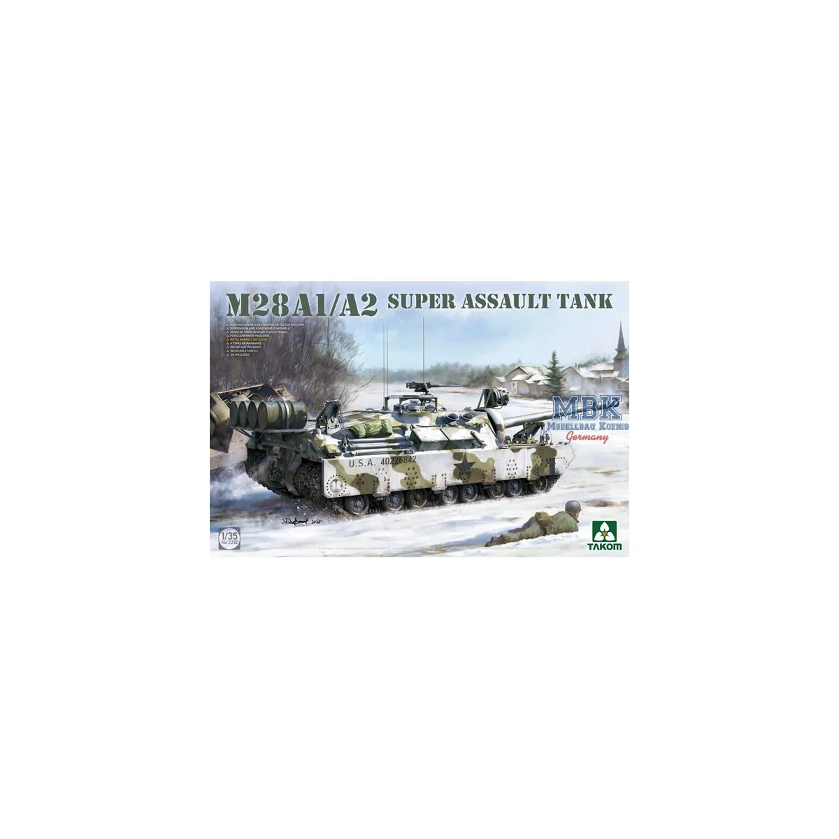 M28 a1/a2 super assault tank Model kit - Takom