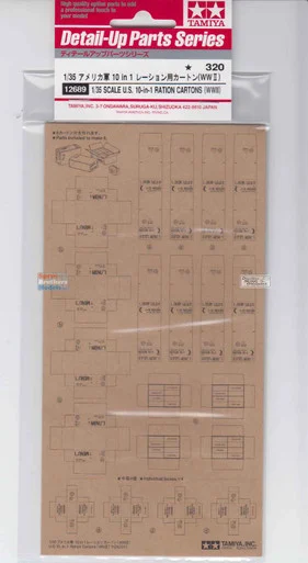 TAM12689 1:35 Tamiya US 10-in-1 Ration Cartons (WW2)