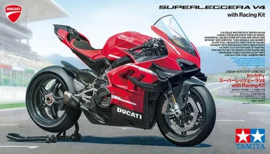 1/12 Tamiya Ducati Superleggera V4 w/Racing Kit Motorcycle Plastic Model Kit