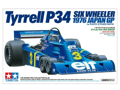 1/20 Tamiya Tyrrell P34 Six Wheeler Race Car Plastic Model Kit