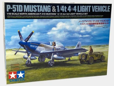 1/48 Tamiya P-51D MUSTANG w/ 4x4 JEEP