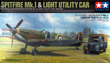 TAM25211 1:48 Tamiya Spitfire Mk.I & Light Utility Car