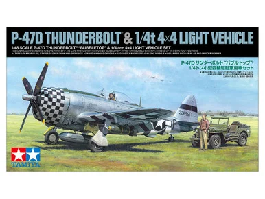 1/48 Republic P-47D Thunderbolt "Bubbletop" & 1/4-ton 4X4 Light Vehicle - 25214