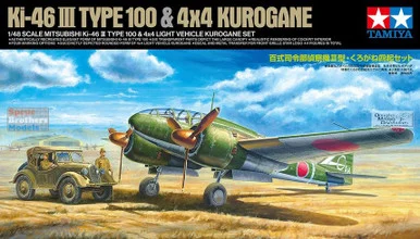 TAM25217 1:48 Tamiya Ki-46-III Type 100 & 4x4 Kurogane Set