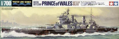 1/700 HMS Prince of Wales Battleship Battle of Maya Waterline - Tamiya