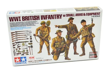 1/35 Tamiya WWI British Infantry (x4) w/Small Arms & Equipment