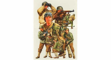1/48 WWII US Army Infantry GI's (x15) - Tamiya