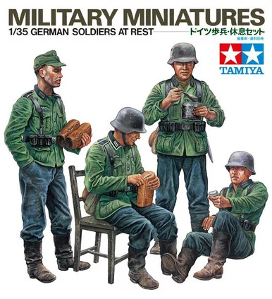 1/35 Tamiya German Soldiers at Rest Figure Model Kit (x4 Figures) Plastic Model Kit