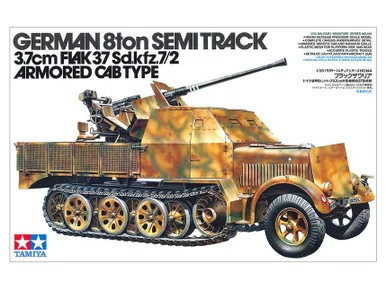 1/35 Tamiya German Halftrack Flak 37 Sd.Kfz.7/2 Plastic Model Kit