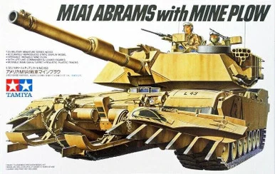 1/35 Tamiya Us M1A1 Abrams W/Plow Plastic Model Kit