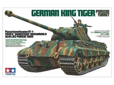 1/35 Tamiya King Tiger Porsche Turret Plastic Model Kit