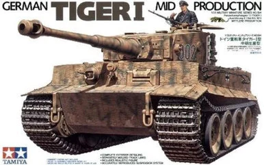 1/35 Tamiya German Tiger I Mid Prod Plastic Model Kit