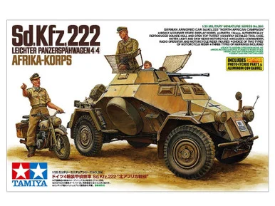 1/35 SdKfz 222 w/DKW Motorcycle N African Campaign - Tamiya