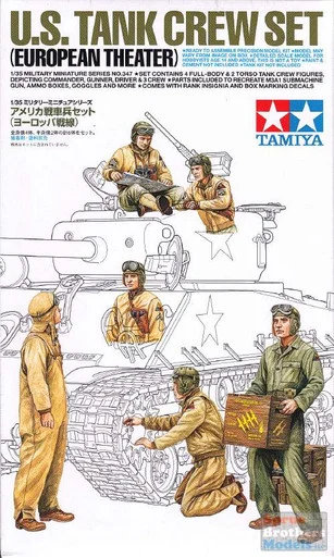 TAM35347 1:35 Tamiya US Tank Crew (European Theater) Figure Set