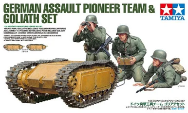 1/35 Tamiya German Assault Pioneer Team (x3) & Goliath Tracked Mines (x2)