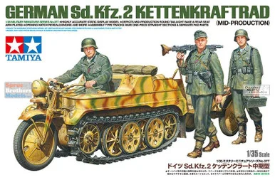 TAM35377 1:35 Tamiya German Sd.Kfz.2 Kettenkraftrad Mid-Production