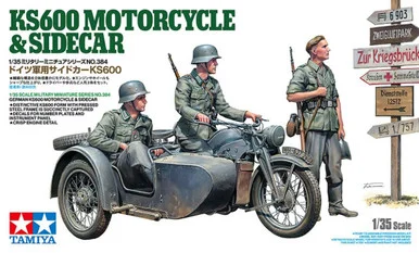 1/35 Tamiya German Motorcycle KS600 & Sidecar Plastic Model Kit