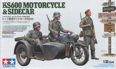 TAM35384 1:35 Tamiya KS600 Motorcycle & Sidecar