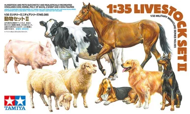 1/35 Tamiya Livestock Set II Plastic Model Kit