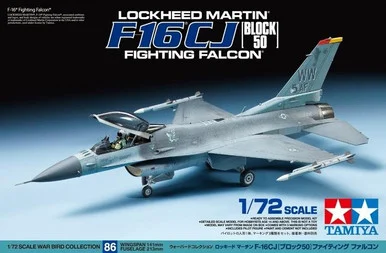 1/72 Tamiya F-16 Cj Fighting Falcon Plastic Model Kit