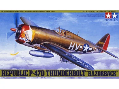 1/48 Tamiya Republic P-47D Thunderbolt Razorback Fighter Plastic Model Kit