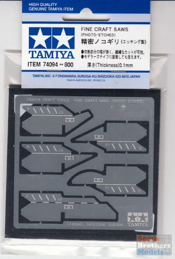 TAM74094 Tamiya Fine Craft Saws (Photo Etched)